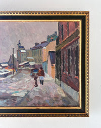 Pastel Nordic town 25” x 21.5”