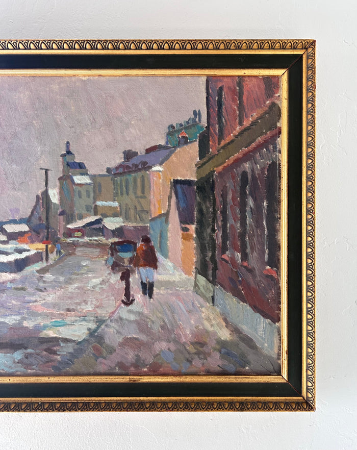 Pastel Nordic town 25” x 21.5”