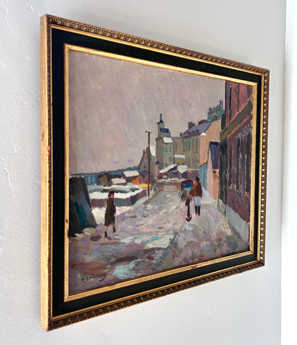 Pastel Nordic town 25” x 21.5”