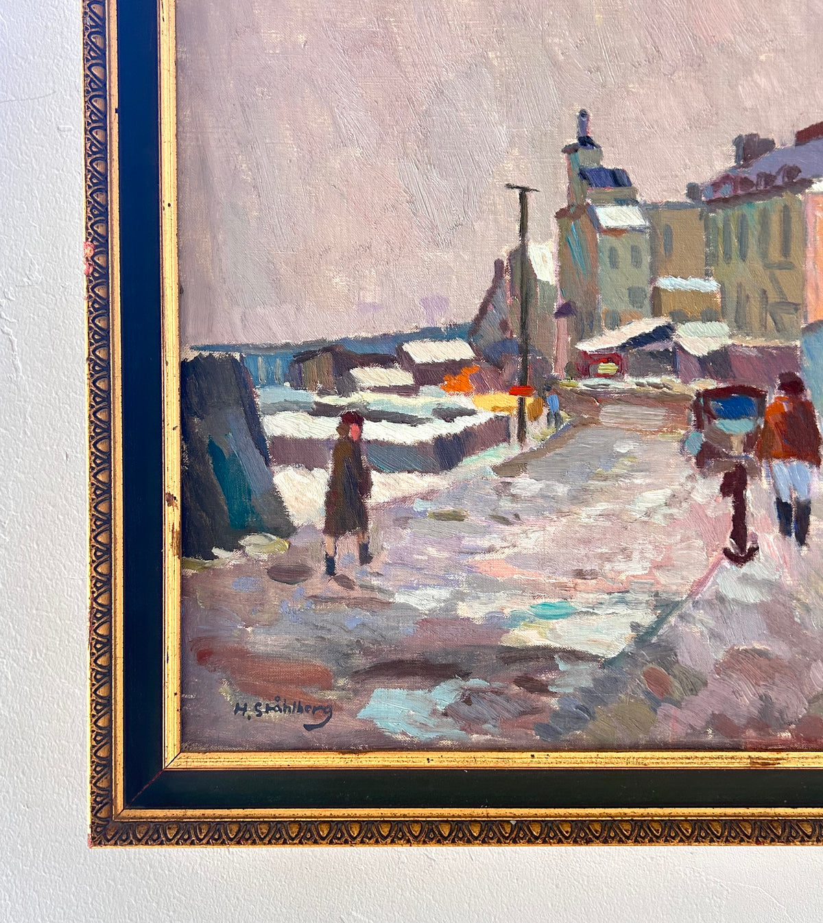 Pastel Nordic town 25” x 21.5”