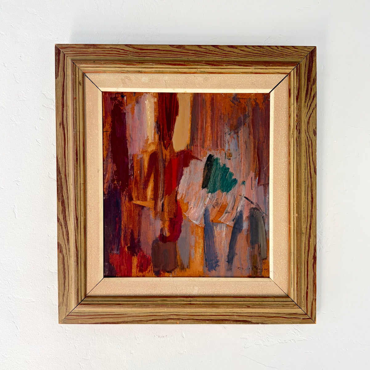 Burgundy composition 15.5” x 16.5”