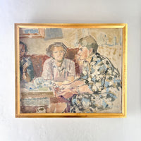 Floral prints and afternoon tea 27.5” x 23”