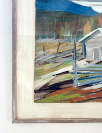 Expressionist MCM barn 24” x 20.5”
