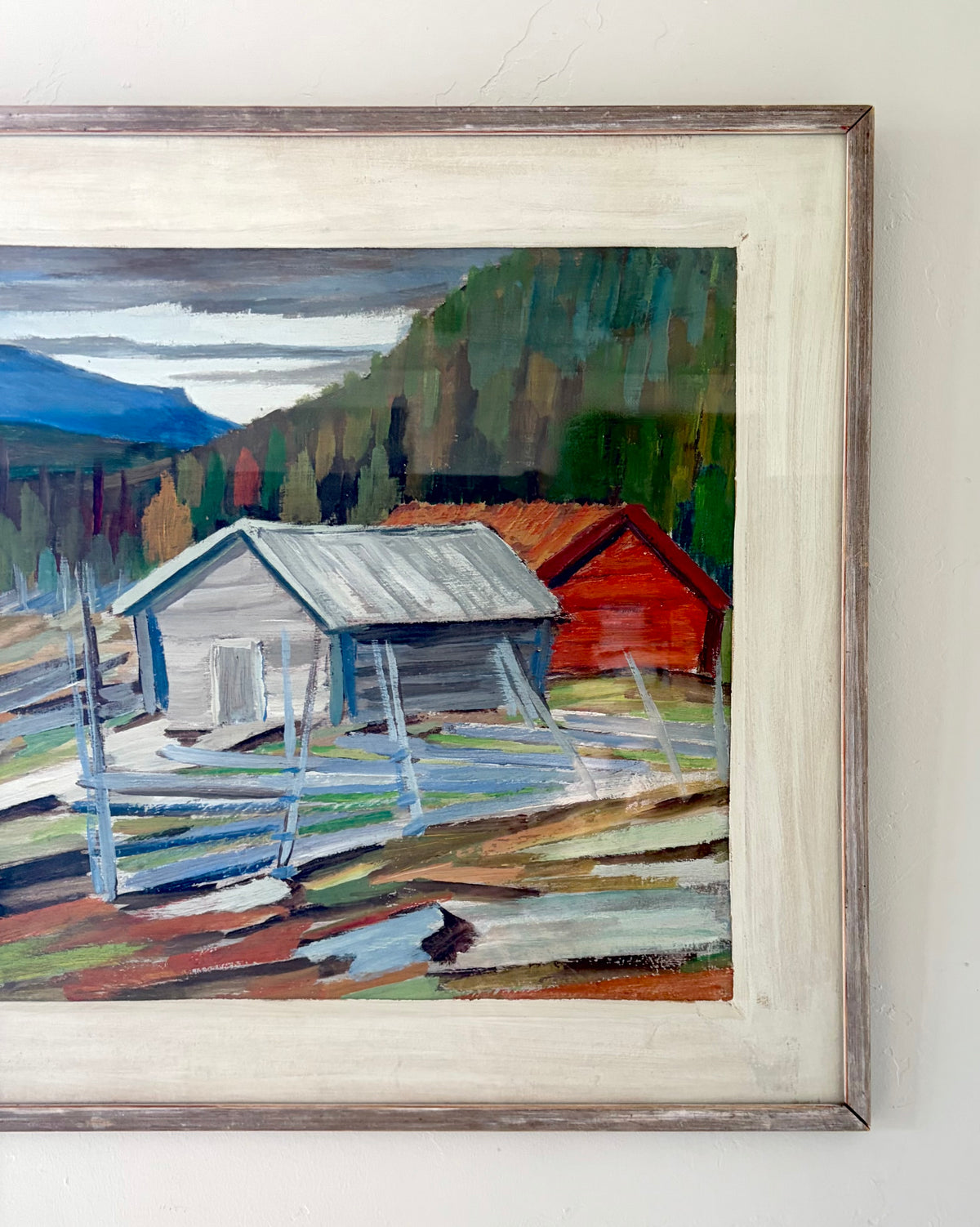 Expressionist MCM barn 24” x 20.5”