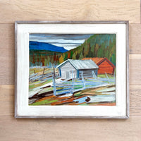 Expressionist MCM barn 24” x 20.5”