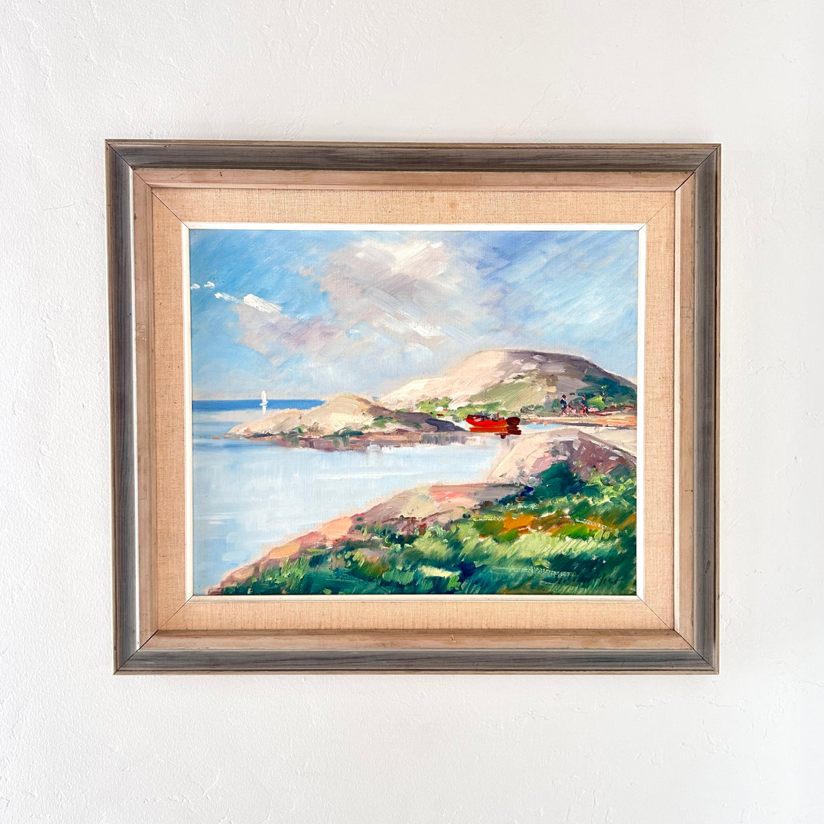 Little red boat 24.5" x 21"