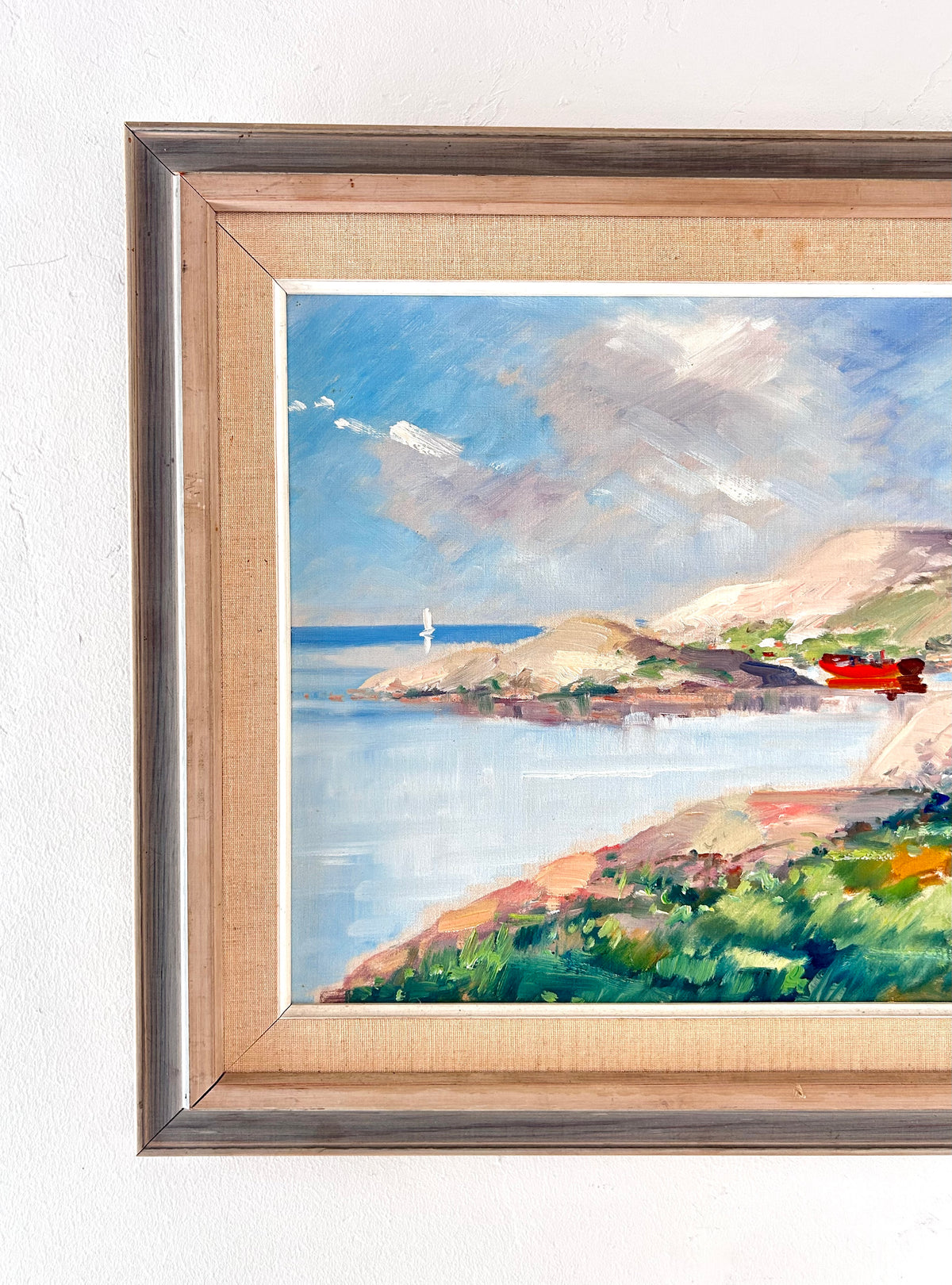 Little red boat 24.5" x 21"