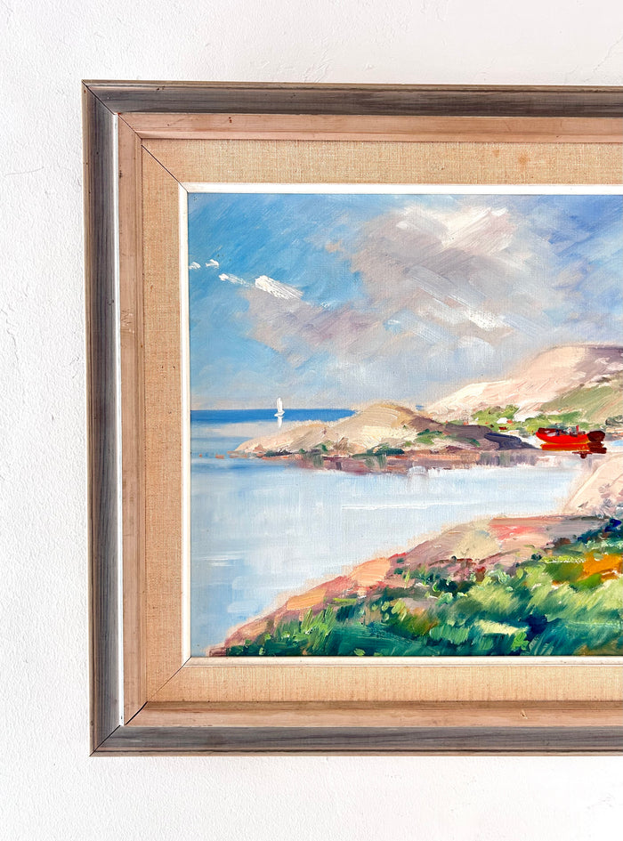 Little red boat 24.5" x 21"