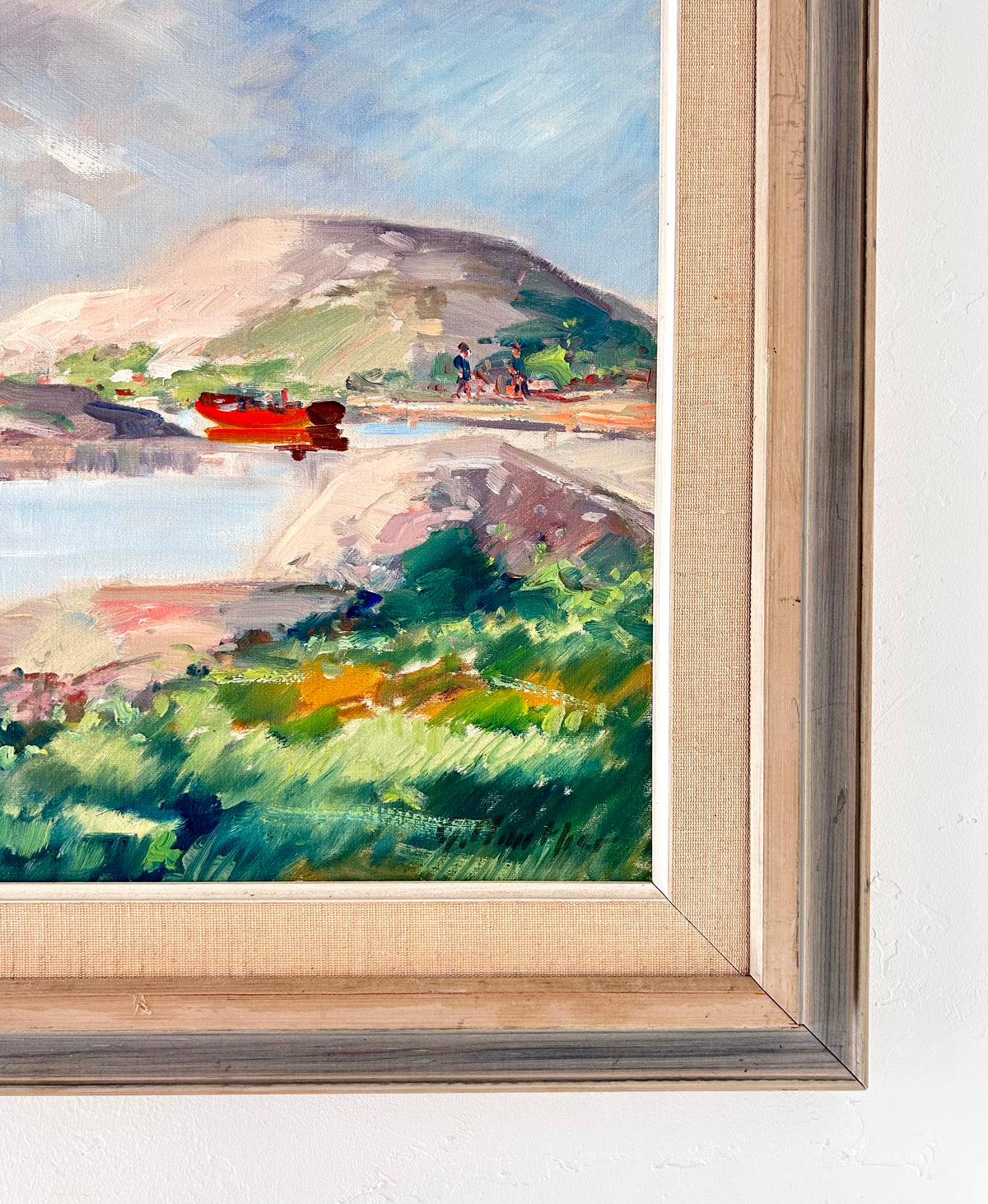 Little red boat 24.5" x 21"