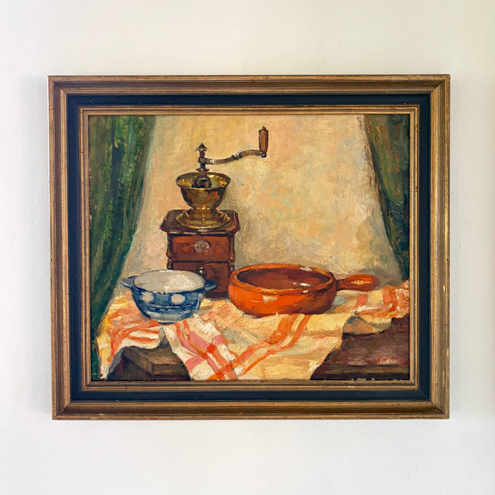 Antique coffee grinder still life 29” x 25”