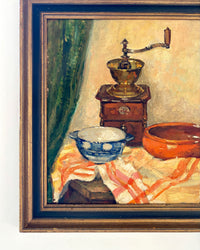 Antique coffee grinder still life 29” x 25”