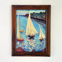 Fauvist sailboat scene 16” x 21”