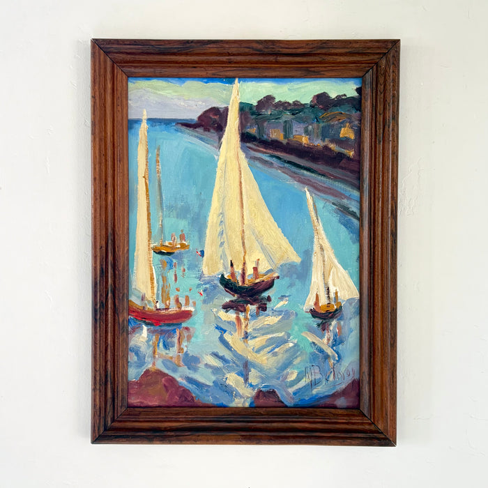 Fauvist sailboat scene 16” x 21”
