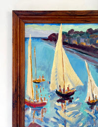 Fauvist sailboat scene 16” x 21”