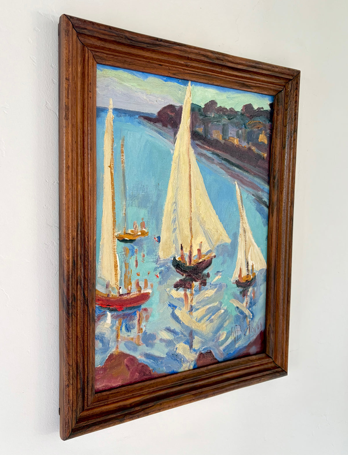 Fauvist sailboat scene 16” x 21”