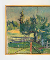 Impressionist country fence 28” x 24.5”
