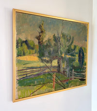 Impressionist country fence 28” x 24.5”