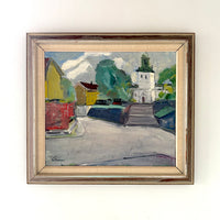 MCM European church 22.5" x 20"