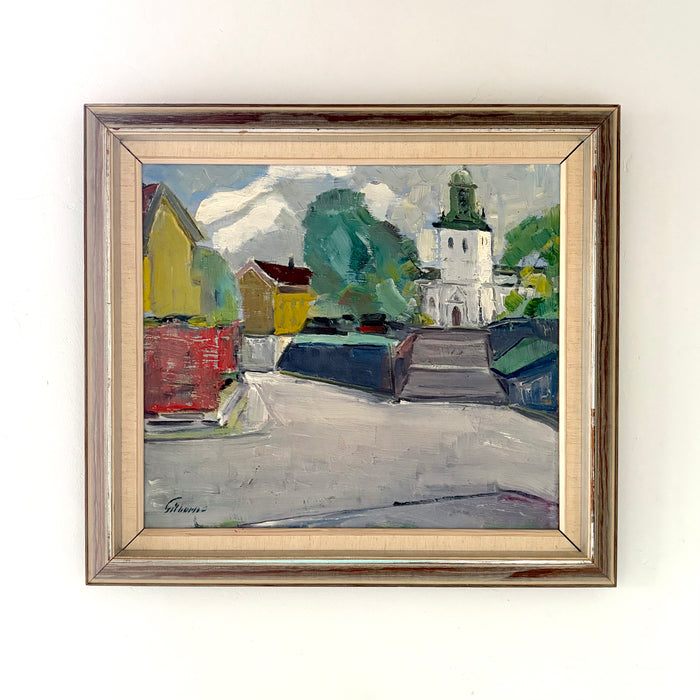 MCM European church 22.5" x 20"