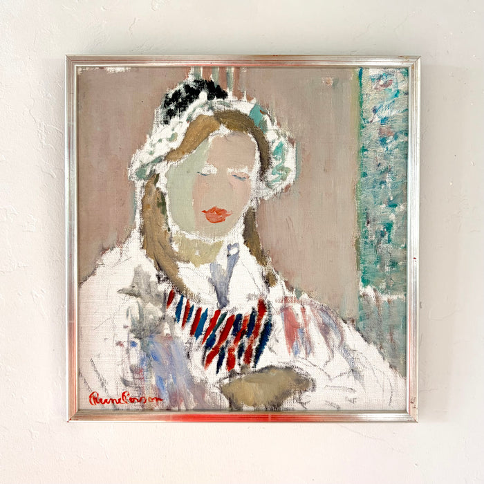 Abstract Swedish portrait 12" x 12.5"