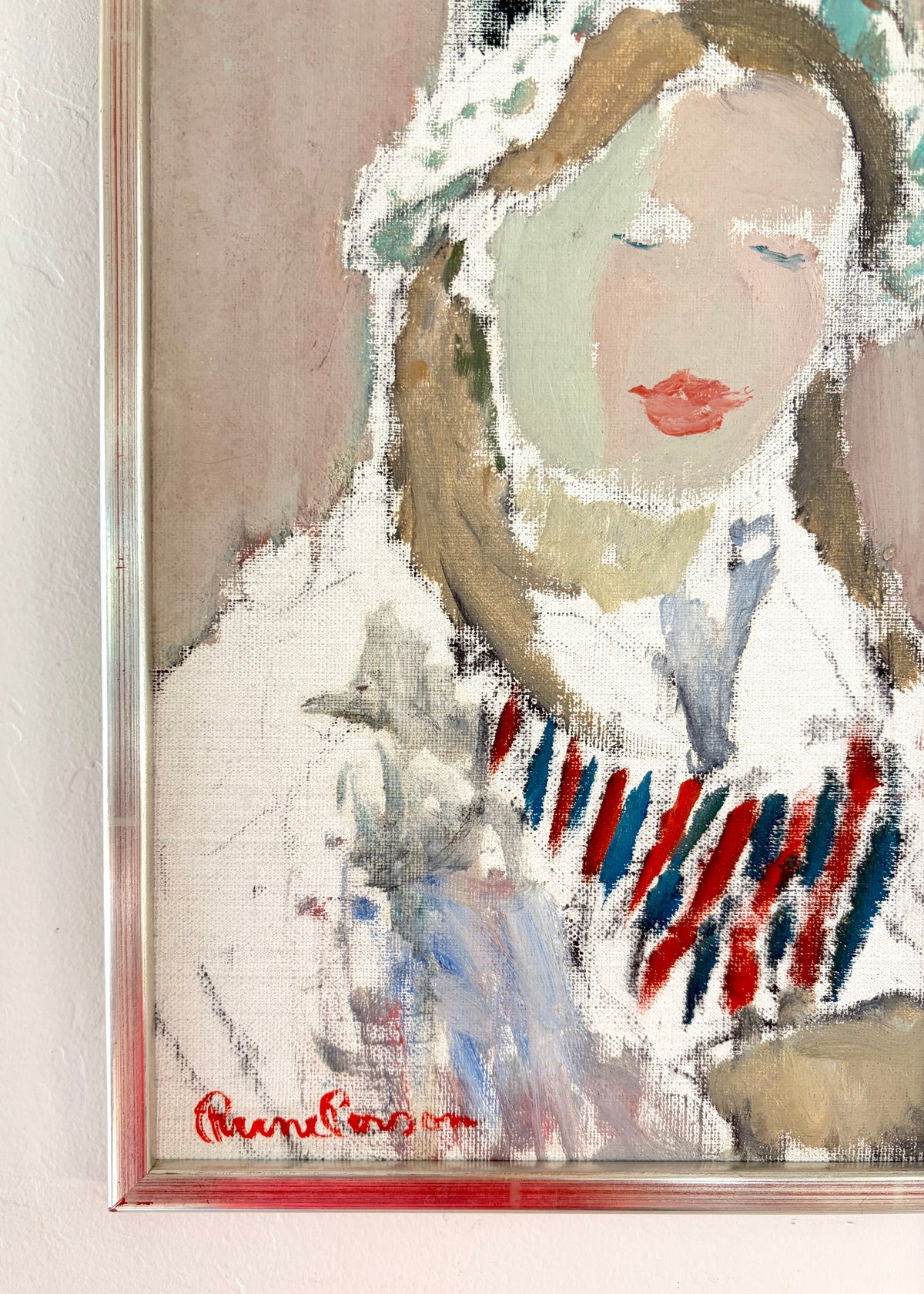 Abstract Swedish portrait 12" x 12.5"