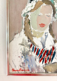 Abstract Swedish portrait 12" x 12.5"