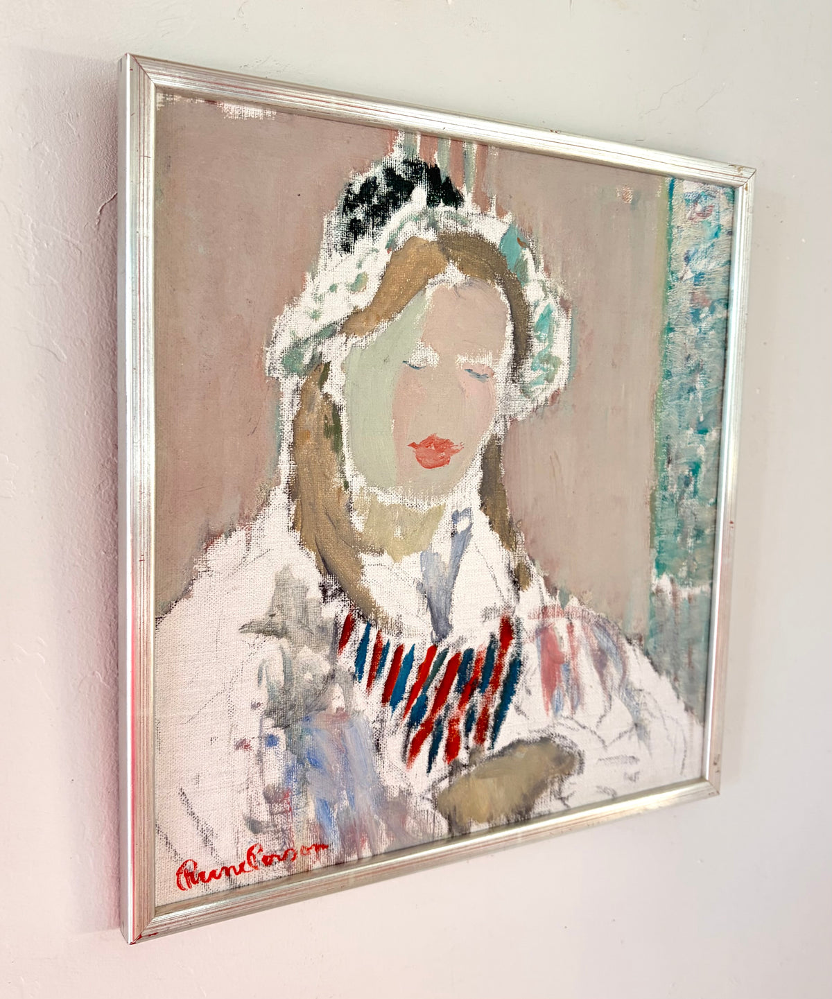 Abstract Swedish portrait 12" x 12.5"