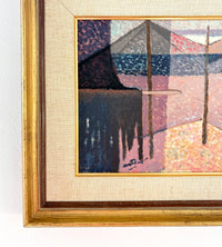 Pointillism fisherman 22" x 12.5"