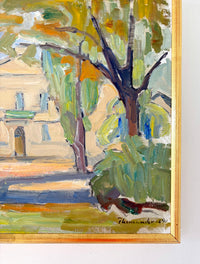 Expressionist city building 22.5" x 15"
