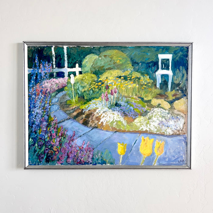Impressionist spring garden 33.5" x 25.5"