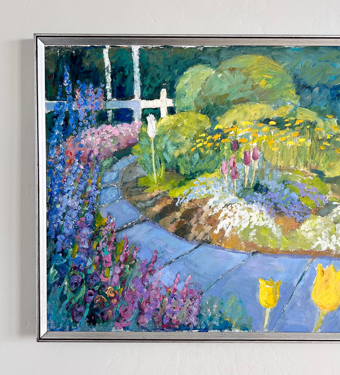 Impressionist spring garden 33.5" x 25.5"