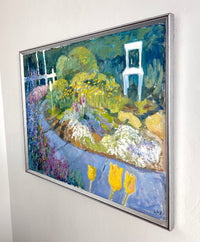 Impressionist spring garden 33.5" x 25.5"