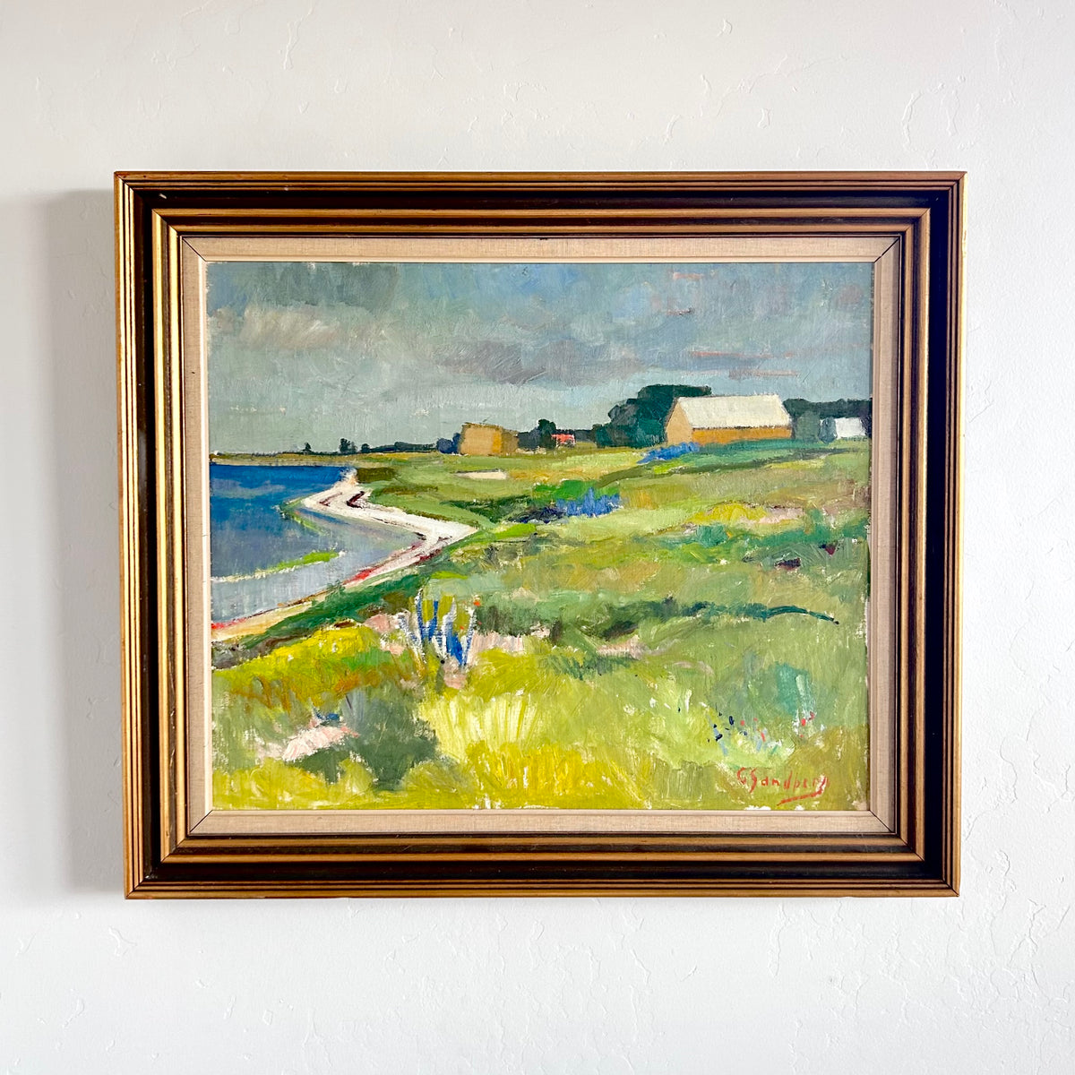 Impressionist green coast 32" x 27.5"