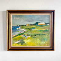 Impressionist green coast 32" x 27.5"
