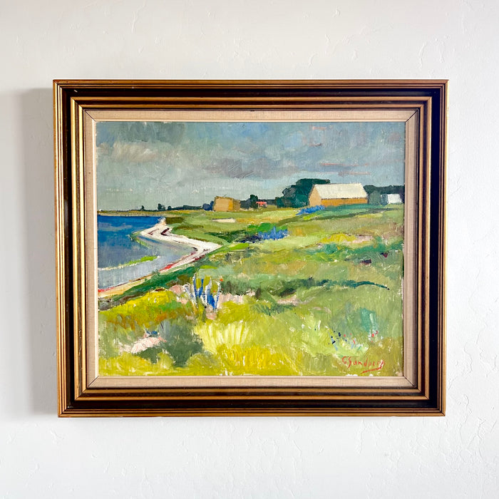 Impressionist green coast 32" x 27.5"