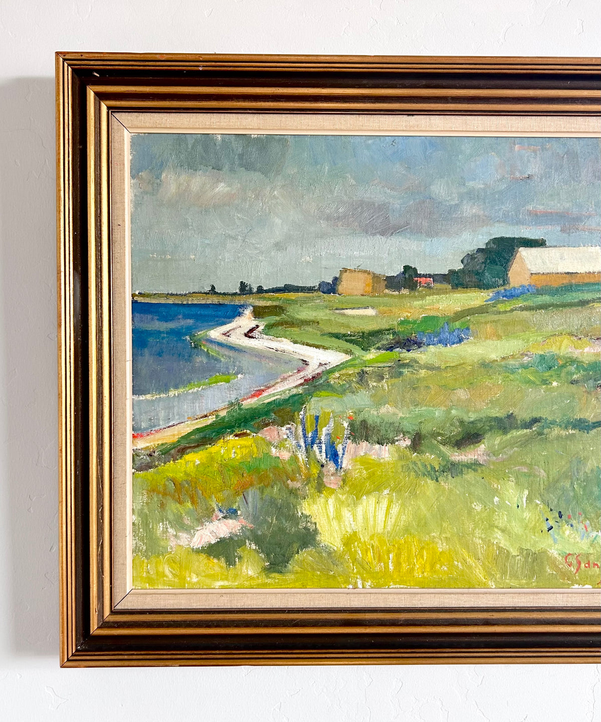 Impressionist green coast 32" x 27.5"