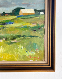 Impressionist green coast 32" x 27.5"