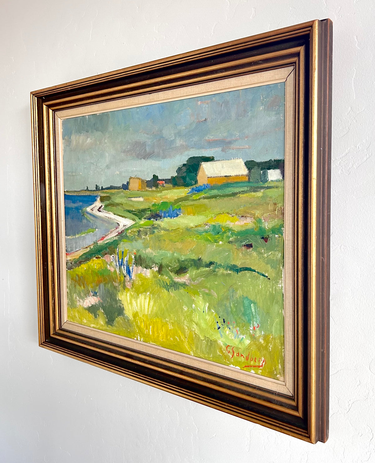Impressionist green coast 32" x 27.5"