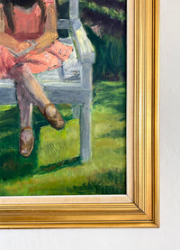 Girl writing in the garden 29.5” x 37”