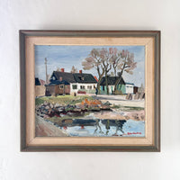 Pastel homes on the pond 26.5” x 23”