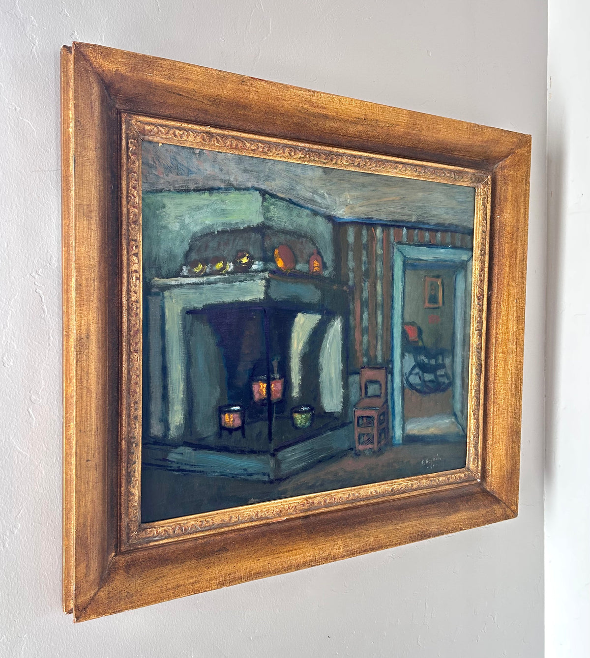 Old English interior 27.5" x 24"
