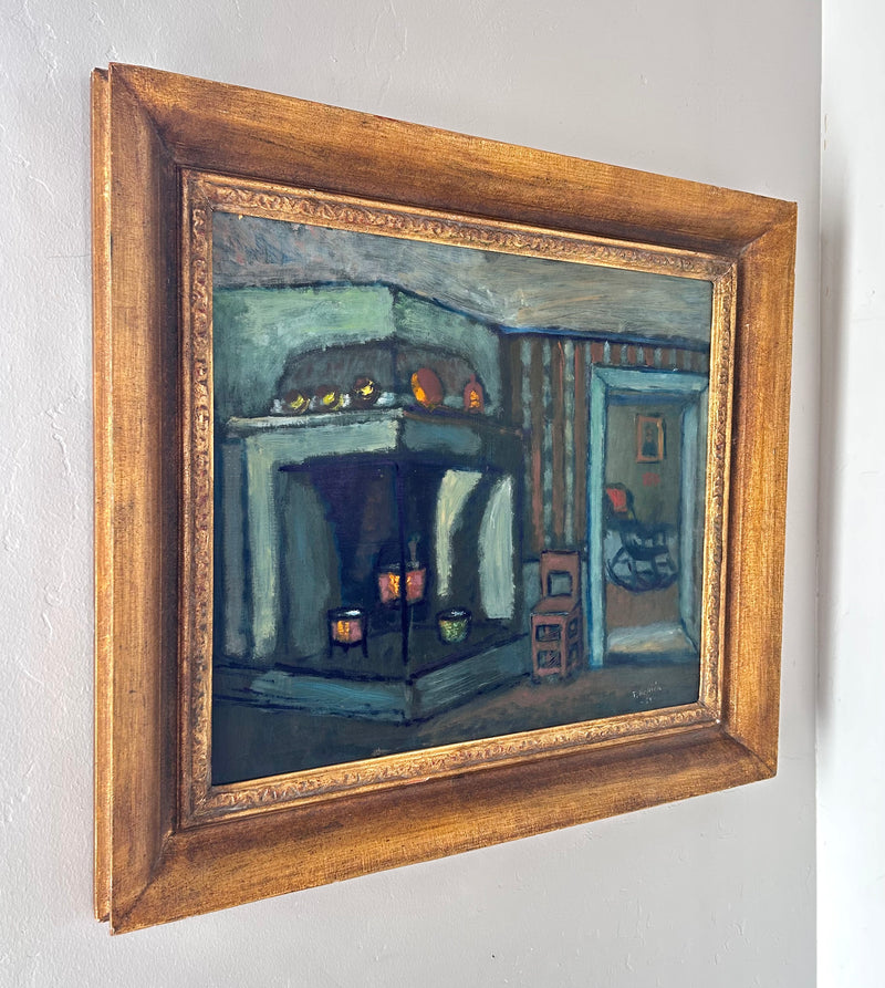 Old English interior 27.5" x 24"