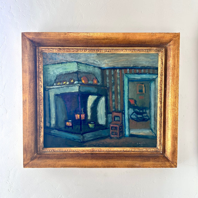 Old English interior 27.5" x 24"