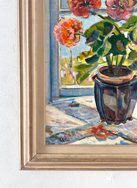 Potted dahlia still life 20.5" x 23.5"