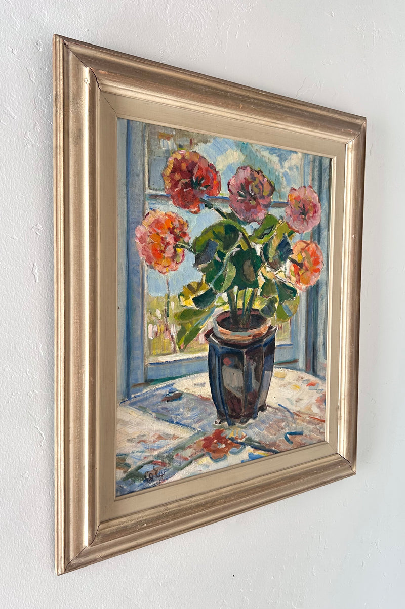 Potted dahlia still life 20.5" x 23.5"