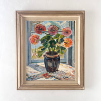 Potted dahlia still life 20.5" x 23.5"