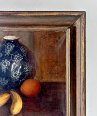 Chinoiserie vase and fruit 25" x 21.5"