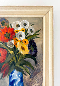 Poppies and garden flowers 18” x 26”