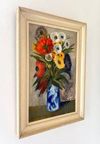 Poppies and garden flowers 18” x 26”