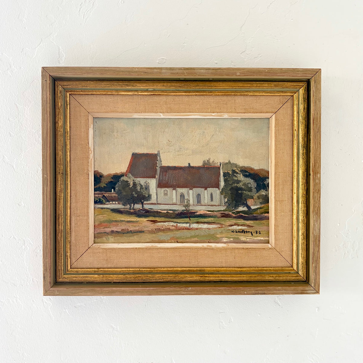 Skanör church painting 13” x 10.5”